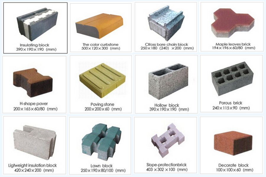 Different type of interlocking brick