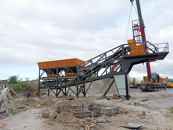 AJY25 Mobile Concrete Plant in Manila, Philippines