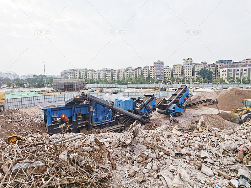 granite stone crusher tractor-mounted