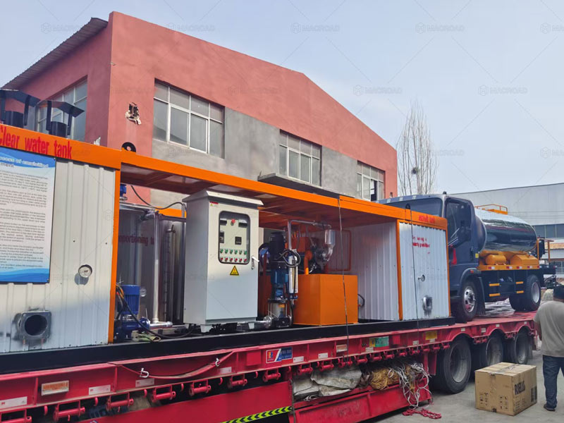 Emulsified asphalt equipment transportation
